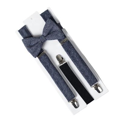 China New Cotton Fashion Designs For Woolen Suspenders For Men Suspenders Bow Tie Set for sale