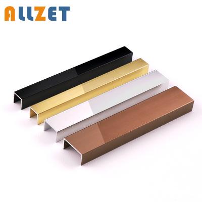 China Modern Allzet U Profile Edge Protection U Shape Decorative Tile Trim Profile for sale