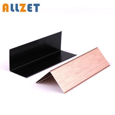 China Foshan Modern Professional High Quality Aluminum Profile Decoration Room L Shaped Tile Edge Trim Wall Angle for sale