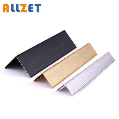 China Factory Hot Sale Modern Corners Aluminum Angle L Profile Shaped Metal Tile Trim For Wall Edging Trims Ceramic Guards for sale