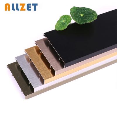 China Allzet Pedestal Manufacturer Modern Aluminum Flooring Skirting Pvc Board Molding Profiles Plinth Free Sample for sale