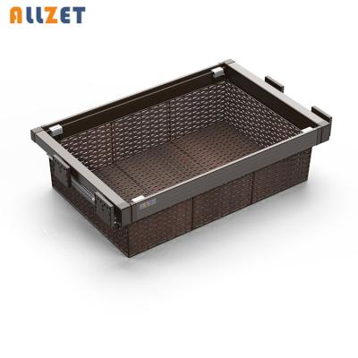 China Modern Metal Storage Basket Tray Wardrobe Accessories Laundry Bedroom Baskets High Quality Classifiable Home Furniture for sale