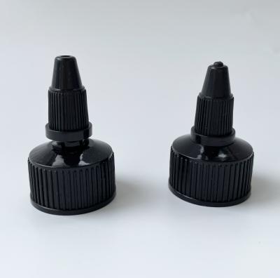 China Non Spill 20mm 24mm 28mm Spout Cap Closures Plastic Caps Twist Top Cap Shampoo Hair Care Packaging for sale