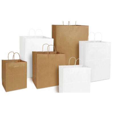 China RECYCLABLE PAPER SHOPPING BAG PAPER ROPE HANDLE SHOPPING BAG NATURAL SHOPPING BAGS Kraft Paper for sale