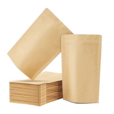 China Recyclable Child Kraft Barrier Bag Zipper Pouch Heavy Duty Paper Packaging Bags Manufacturer for sale