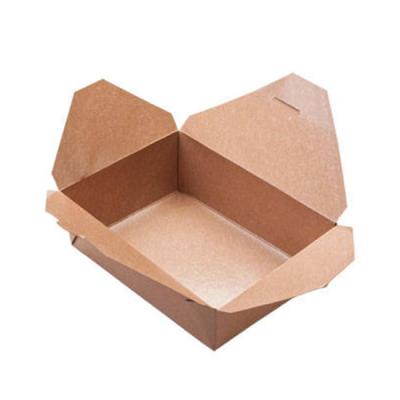 China Recycled Materials Paper Removing Containers Kraft Lunch Meal Food Boxes Disposable Storage To Go Lunch Packaging Microwave Safe for sale