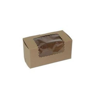 China Private Label Food Grade Oil Proof Biodegradable Custom Bakery Boxes With Small Window Kraft Paper Packaging Boxes for sale