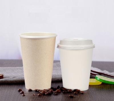 China 4oz 7oz 8oz 12oz 16oz 20oz Espresso Paper Cups Biodegradable White Disposable Coffee Cups Hot/Cold Beverage Drink Cup Maker for sale