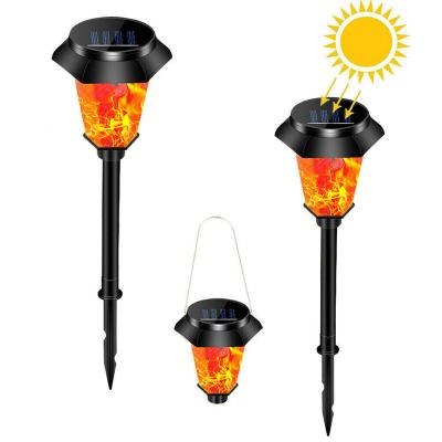 China 12led Garden Flickering Flames Torch Solar Path Light Solar Dancing Flame Lighting Mini Solar Torch Light for sale