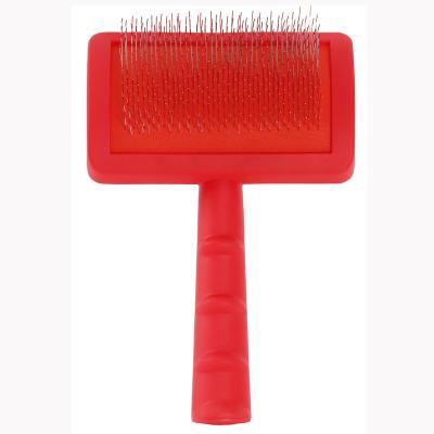 China Viable Professional Pet Grooming Plastic Handle Dogs And Cats Slicker Stainless Brush Slicker Slicker Brush for sale