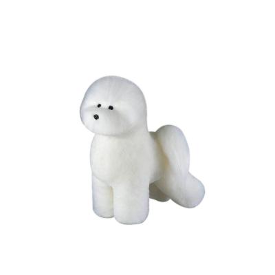 China Viable White Bichon Frize Full Body Coat Dog Hair Wig Grooming Practice School Hair Style Dog Replacement Full for sale