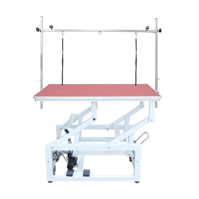 China Groomer Viable Size Cat Shop Pet Show Veterinary Salon Puppy Dog Pet Grooming Foldable Adjustable Electric Lift Table for sale