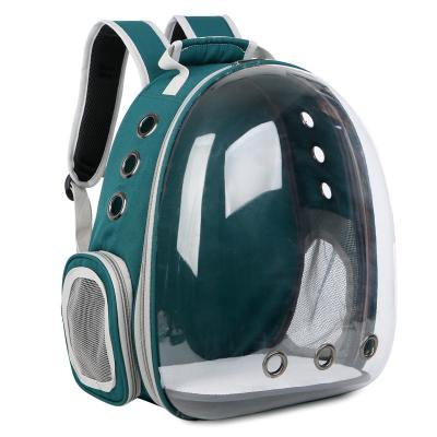 China Viable Portable Transparent Cat Breathable Backpack Pet Cat Carrier Bag Space Capsule Pet Bag Pet Backpack Outside for sale