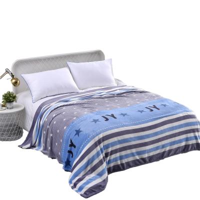 China 2021 Hot Sales Color Printing Design Anti-static Solid Blanket Knitted To Throw Poly Flannel Fleece Blanket Blanket With Sherpa for sale