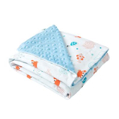 China 100% Minky Cotton Anti-static Breathable Soft Breathable Newborn Baby Bedding Wrap Baby Bedding Bubble Blankets for sale