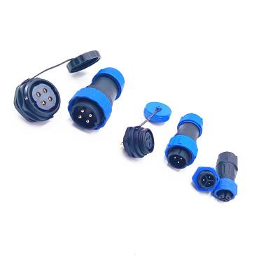 China Electronic Quality Assured Waterproof SP16 Connector Male Plug And Female Plug 2 3 4 Pin IP68 Waterproof Power Cable Connector for sale