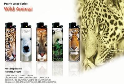 China Factory directly sell new silk printing pattern naked flame disposable flint lighter for sale for sale