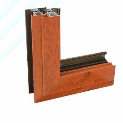 China door & Extruded Solid Wood Window Frame Aluminum Profile Swing Casement Open Window for sale