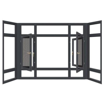 China Decorations Standard Powder Coated Aluminum Alloy Profile Awning Screen Opening Window Frame Fixed Profile for sale