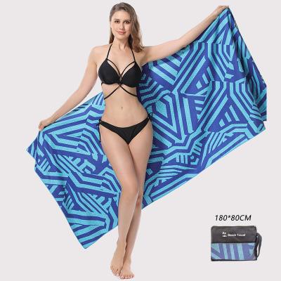 China Amazon Best Sustainable Beach Towel Selling Microfiber Printed Soft Beach Towel for sale