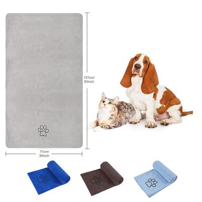 China Wholesale Custom Sustainable Microfiber Pet Towel Soft Washable Quick Dry 100% Absorbent Printed Custom Dog Towel for sale