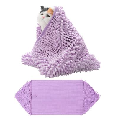 China Wholesale Viable Quickly Absorb Ultra Cleaning Absorbent Pet Microfiber Chenille Dog Bath Dry Towel for sale