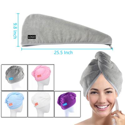 China Wholesale Cheap QUICK DRY Microfiber Wrap Hair Towel Custom Made Hair Turban Towel For Girl Women for sale