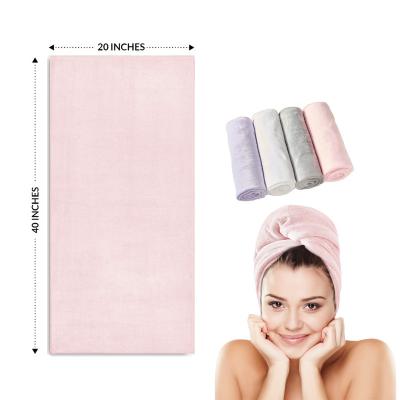 China Wholesale QUICK DRY Super Absorbent Quick Drying Hair Towel 20 x 40 Inch Girl's Extra Large Curly Microfiber Hair Towel for Curly Hair for sale