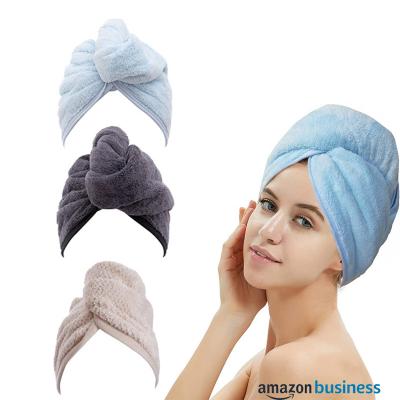 China QUICK DRY High Quality Cheap Sustainable Hair Towel Microfiber Waffle Turban Waffle Hair Towel Soft Quick Drying Towel for sale