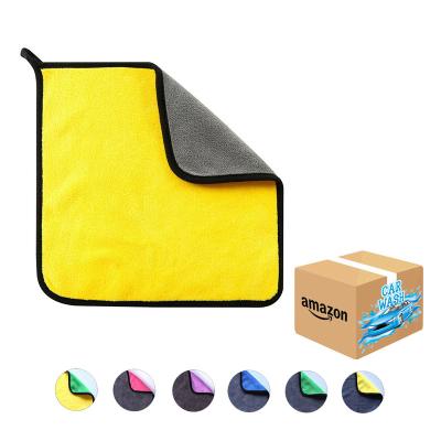 China Sustainable 600 800 1000 Gsm Premium Professional Grade Car Wash Microfiber Towel For Household Drying Auto Detailing for sale