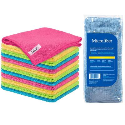 China Sustainable Multi Surface Microfiber Cleaning Cloths Customized Premium Microfiber Towels For Automotive Kitchens Cleaning Glass Bathrooms for sale