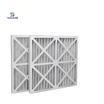 China Wet Laid Fine Fiber Pleated Air Filters With E10-H13 High Efficiency Filtration for sale