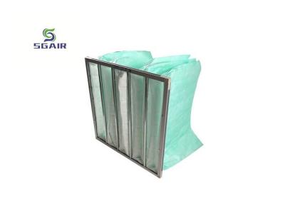 China Hospital Use Aluminum Alloy Frame Fiberglass F8 Bag Filter For AC for sale