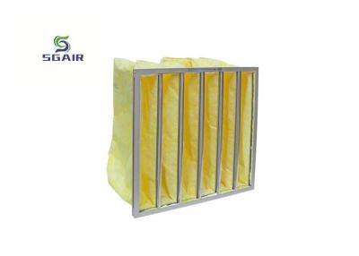 China H13 5μM Aluminum Bag Filter Yellow with Large Dust Holding Capacity for sale