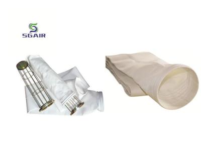 China Good Air Permeability 2mm Dust Bag Filter , Baghouse Filter Bags White for sale