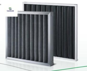 China Galvanized Mesh Aluminum Mesh Activated Carbon Pleated Air Filter Can Be Folded for sale