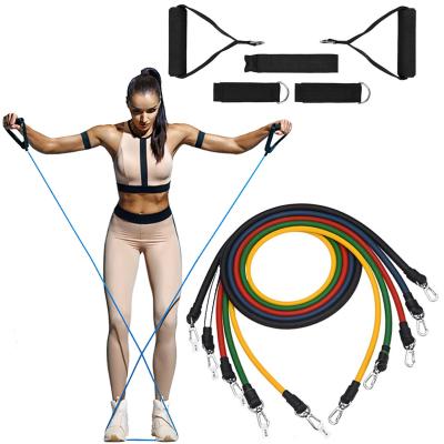 China Durable Color 17pcs Exercise A Strong 11 Pack Fabric Resistance Bands Set for sale