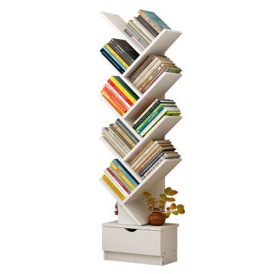 China (Size)Adjustable Modern Tree Shaped Bookshelf Shelf Storage Racks Wood Brackets Child Wooden Portable Book Shelves for sale