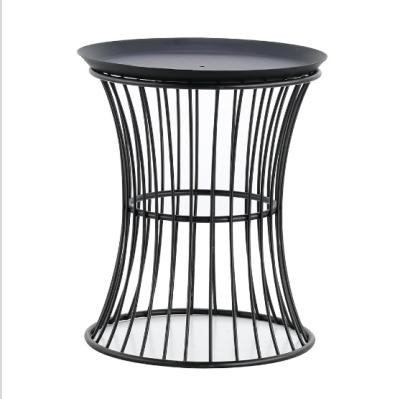 China Modern Living Room Furniture Modern Hammered Metal Wire Drum Coffee Table for sale