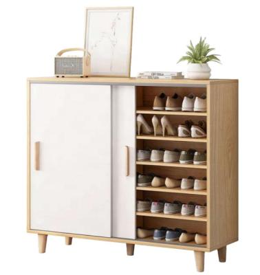 China (Other)New Adjustable Simple Modern Multilayer Storage Customized Furniture Wooden Shoe Cabinet for sale