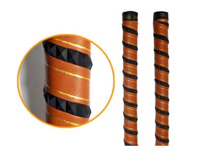 China TPR OEM Anti Slip Strip / Diamond Cut Natural Leather Putter Park Golf Grip for sale