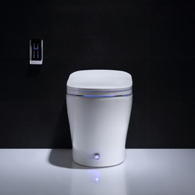 China Wholesale Automatic Operation Bathroom Vanity Wc Toilet One Piece Kicking Toilet Room Wc Auto Flush Smart Intelligent Toilet for sale