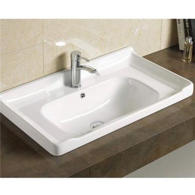 China Modern Porcelain Shell Shaped Bathroom Sink Basin Desgin Standard Size Vanity for sale