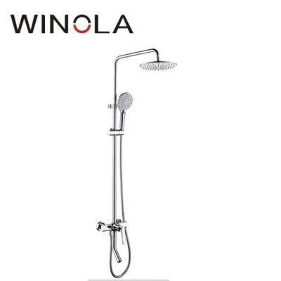 China With slide bar bathroom shower accessories toliet new pour in 304 stainless steel shower set main faucet for sale