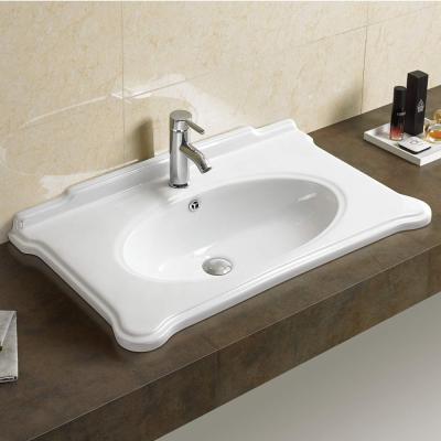 China Broom sinks new supply wholesale porcelain outdoor bathroom sink vanity cabinet basin for sale