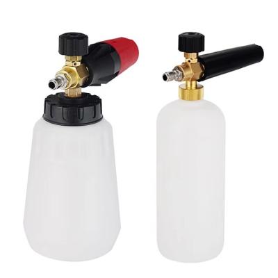 China Plastic& 3000 PSI Full Copper High Pressure Water Foam Spray Gun With Car Wash Snow Foam Lance Foam Cannon for sale