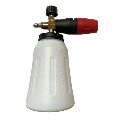 China Brass and Plastic Snow Foam Lance 1L Bottle, High Pressure Car Washer Jet Wash Spray Gun, Brass Material Snow Foam Cannon for sale