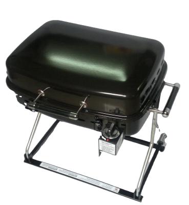 China Adjustable Height Portable BBQ Gas Grill Model 12000BTU Stainless Black Outdoor Suitable For RV Boat And Motorhome No.RRV-02 for sale