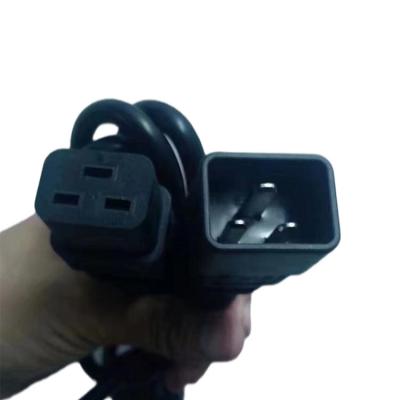 China C19 C20 Home Appliance Connector 16A 250V AC C20 To C19 Power Extension Cable Approve Power Cable for sale