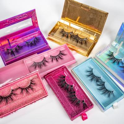 China Long Natural False Eyelashes Mink Eyelashes 3d Lashes Private Label Lash Own False Eyelashes Logo for sale